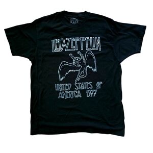 Led Zeppelin Official Merch Shirt Band Tee Black and White